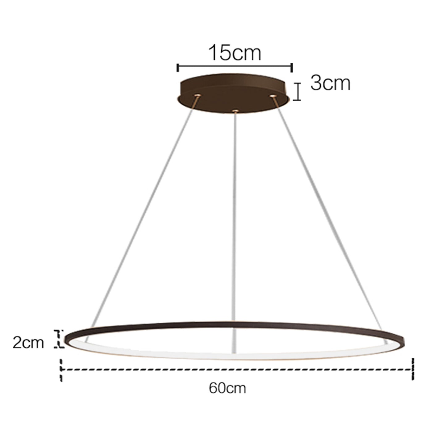 LED Pendelleuchte Ring-Design Deckenleuchte Hängeleuchte Runde Esszimmerlampe