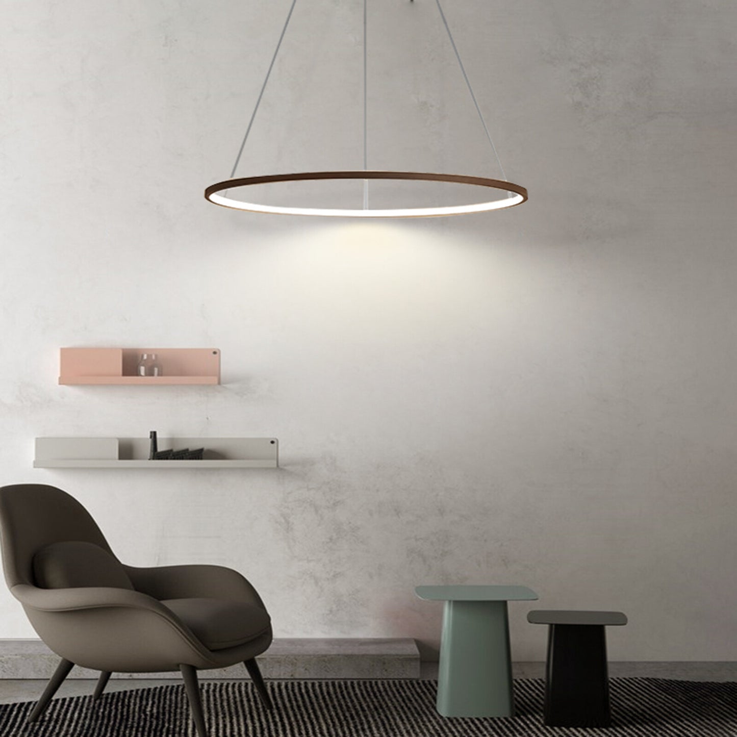 LED Pendelleuchte Ring-Design Deckenleuchte Hängeleuchte Runde Esszimmerlampe