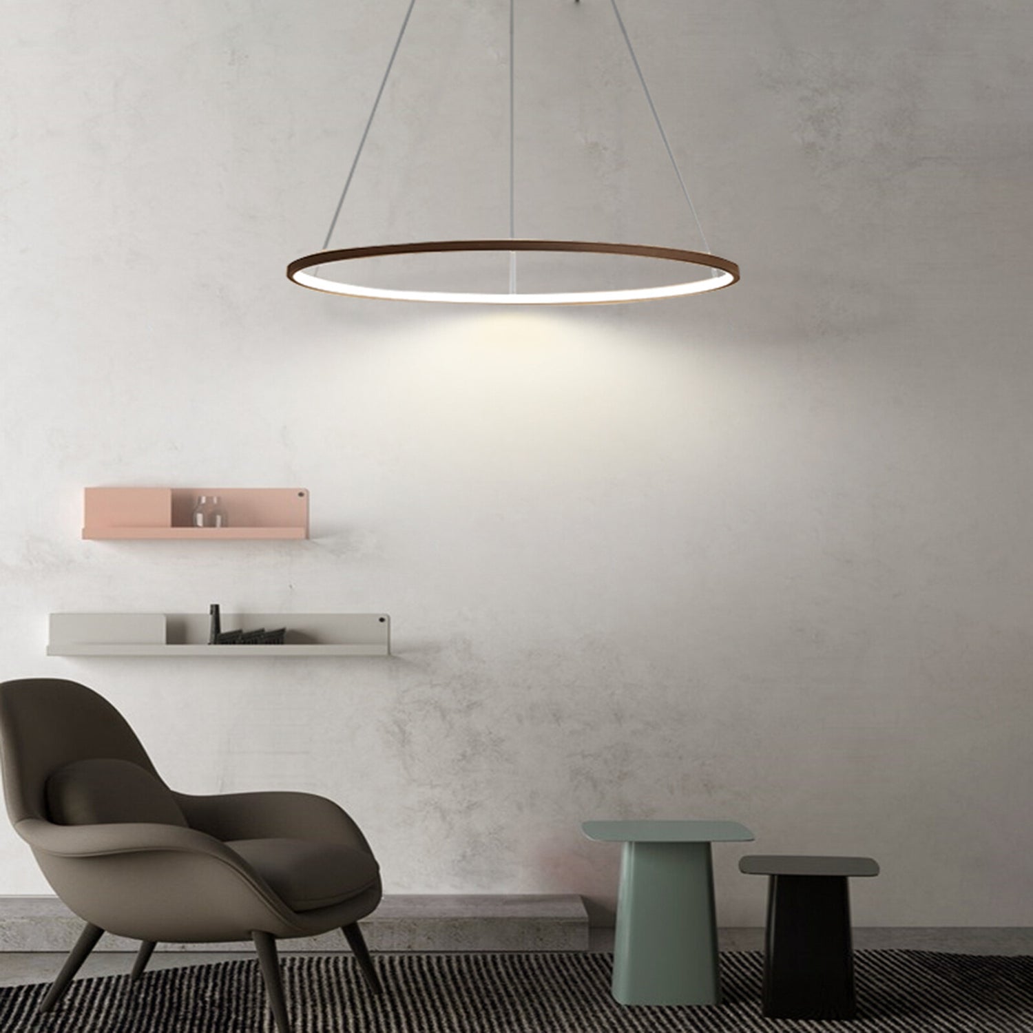 LED Pendelleuchte Ring-Design Deckenleuchte Hängeleuchte Runde Esszimmerlampe