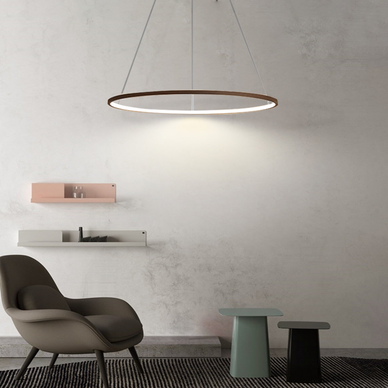 LED Pendelleuchte Ring-Design Deckenleuchte Hängeleuchte Runde Esszimmerlampe